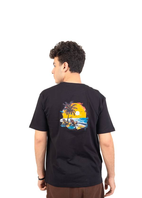 Palm Sunset printed T-shirts