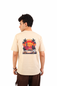 Sunset Drive Printed T-shirts — Beige thumbnail